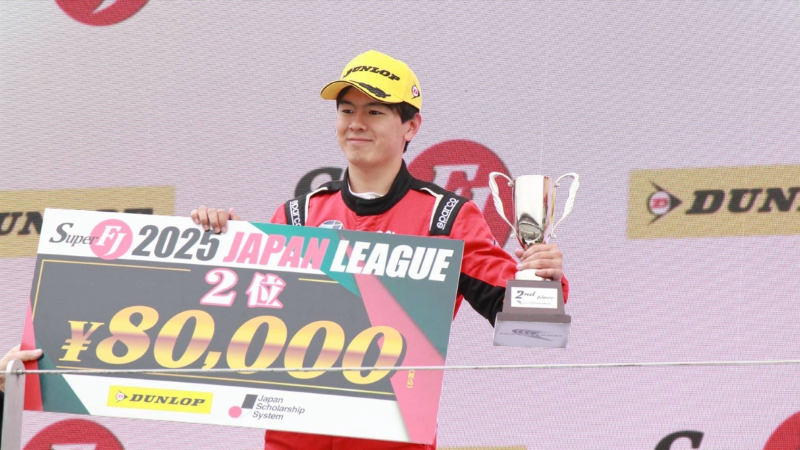 参戦したレースで2位を獲得した濱邉 誠己さんの様子
